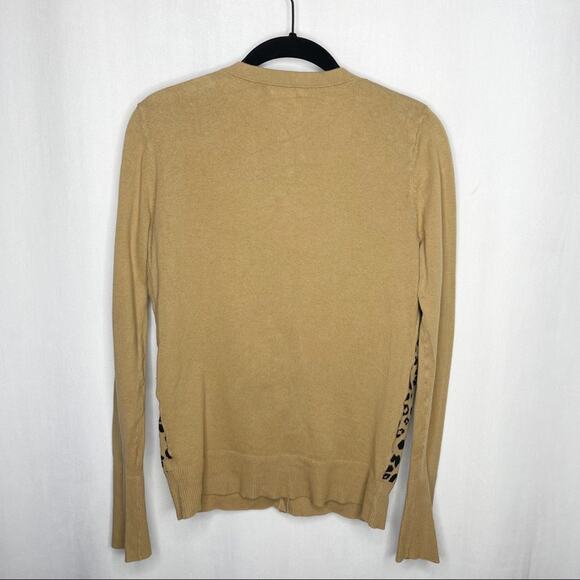 MERONA / leopard cheetah print button up cardigan sweater / S - Picture 2 of 5